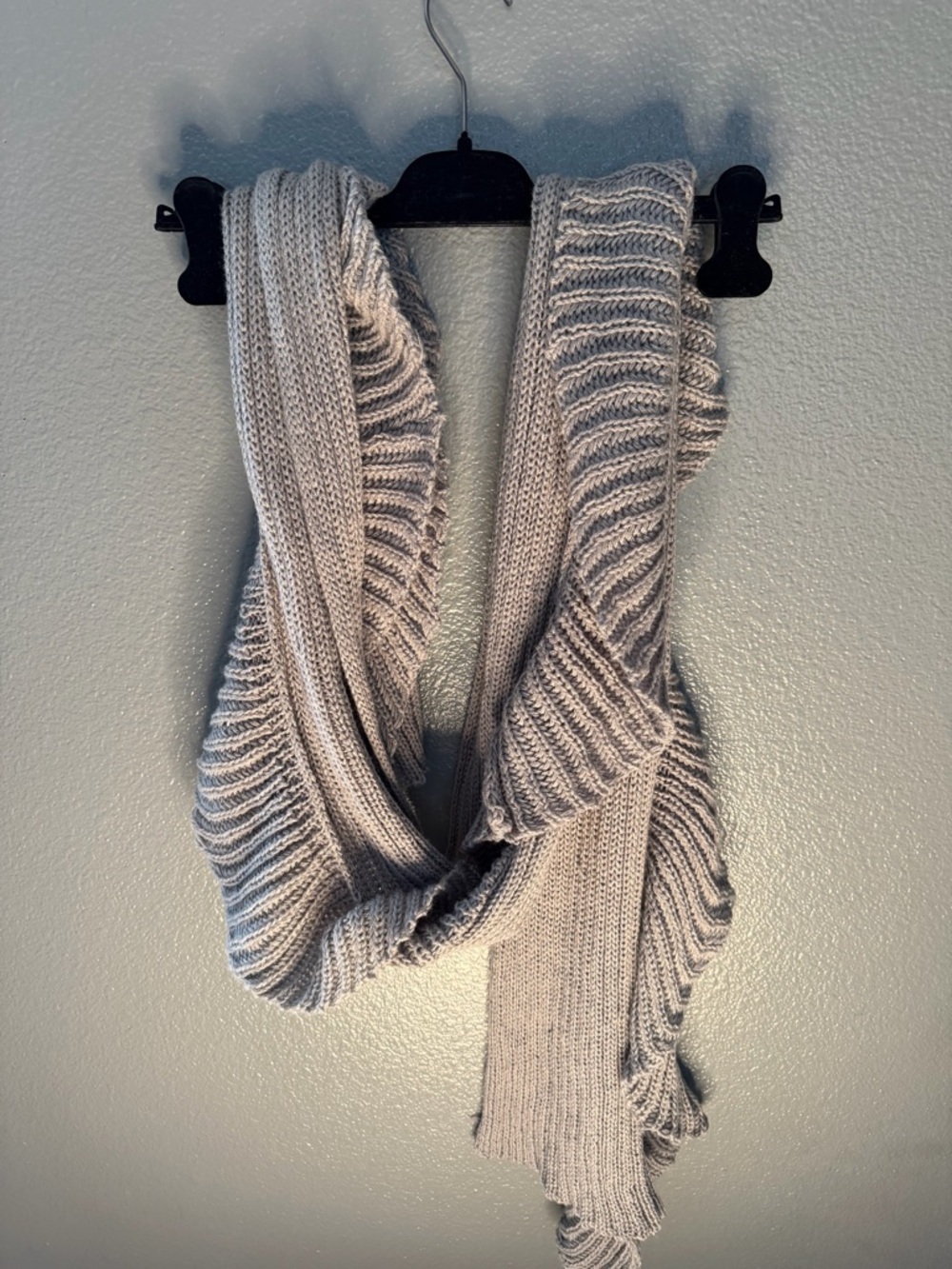 Light Gray Knit Infinity Scarf - Women Accessories